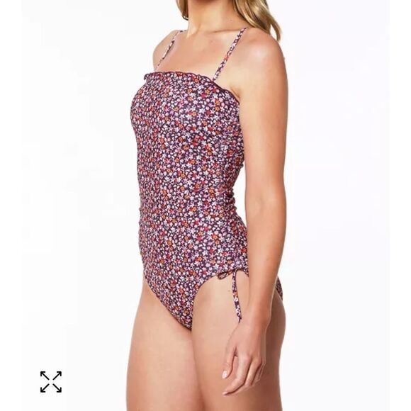 Sanctuary Micro Garden Side-Tie One-Piece Swimsuit XS - Picture 3 of 9